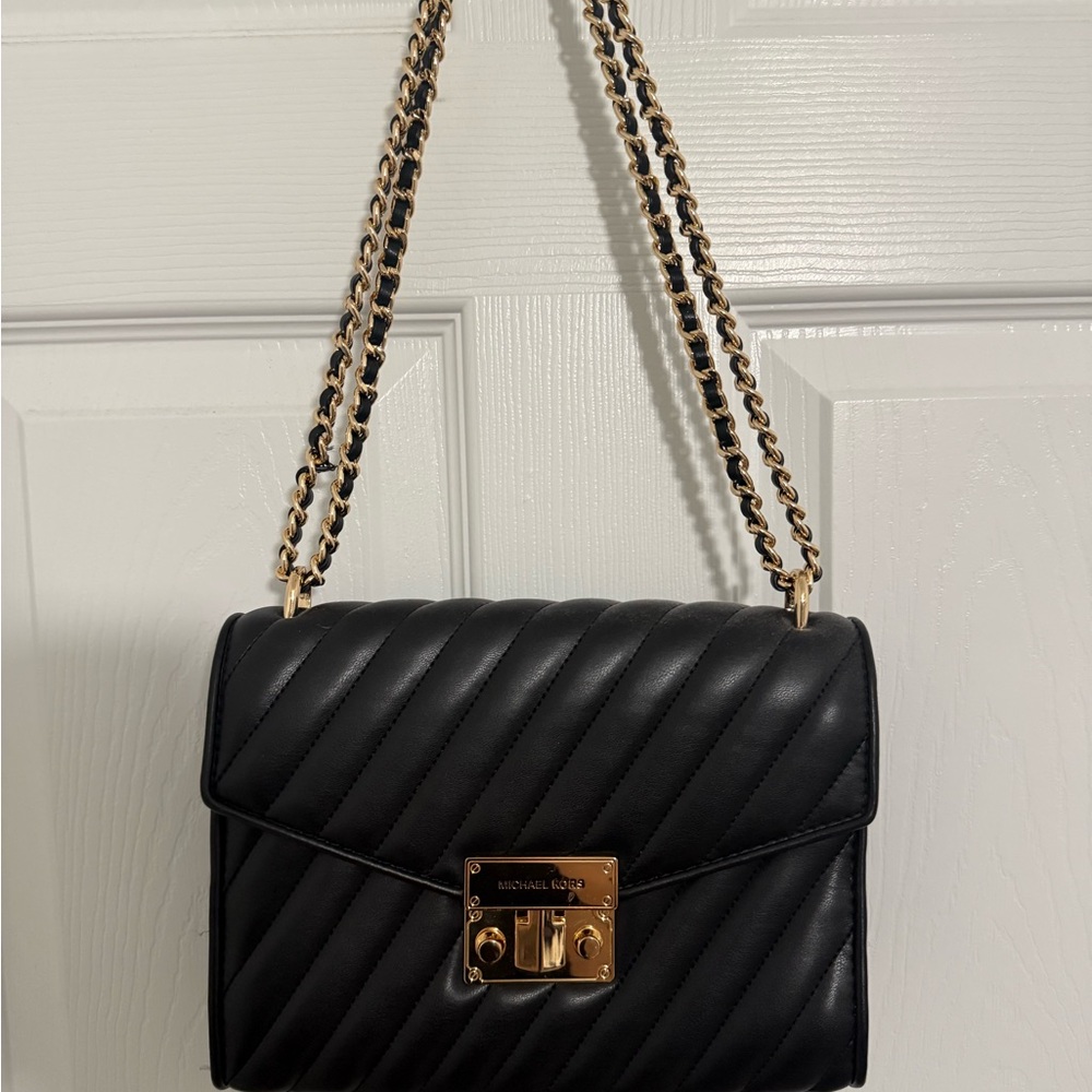 Michael Kors Black Quilted Shoulder Bag